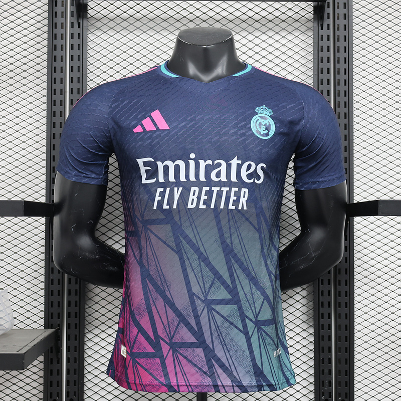 AAA Quality Real Madrid 24/25 Navy Blue/Pink Training(Player)